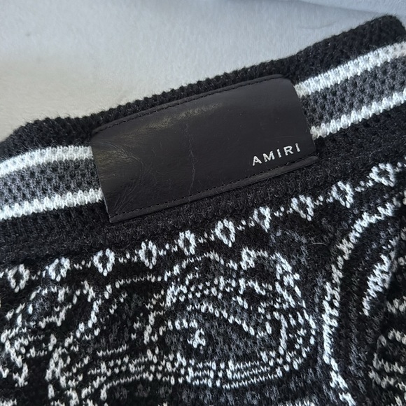 Men’s Amiri Black Bandana Cotton/Cashmere shorts - Picture 10 of 10